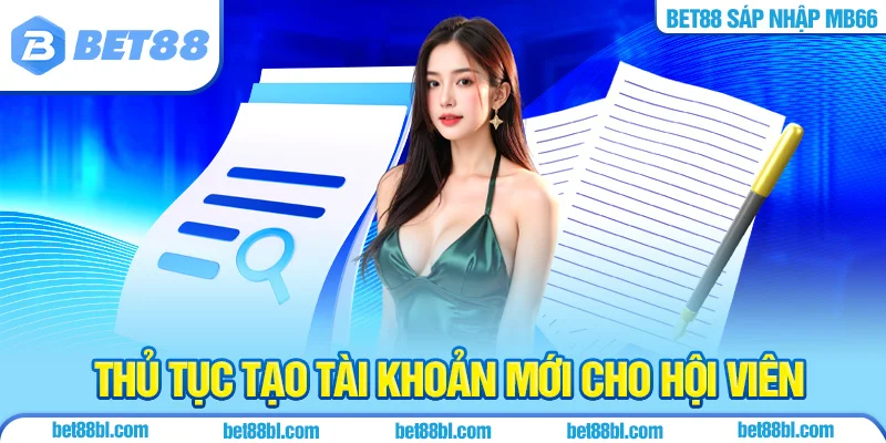 Thủ tục tạo tài khoản mới cho hội viên
